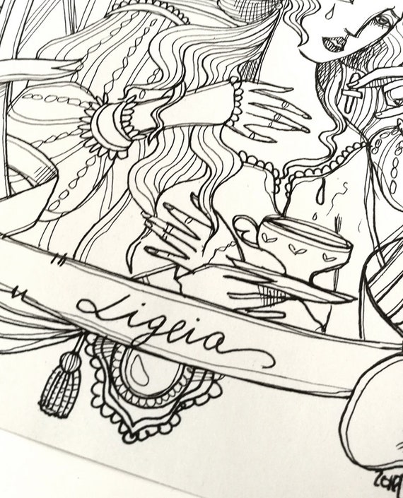 Coloring Book Edgar Allan Poe Bundle 5 Coloring Pages Instant