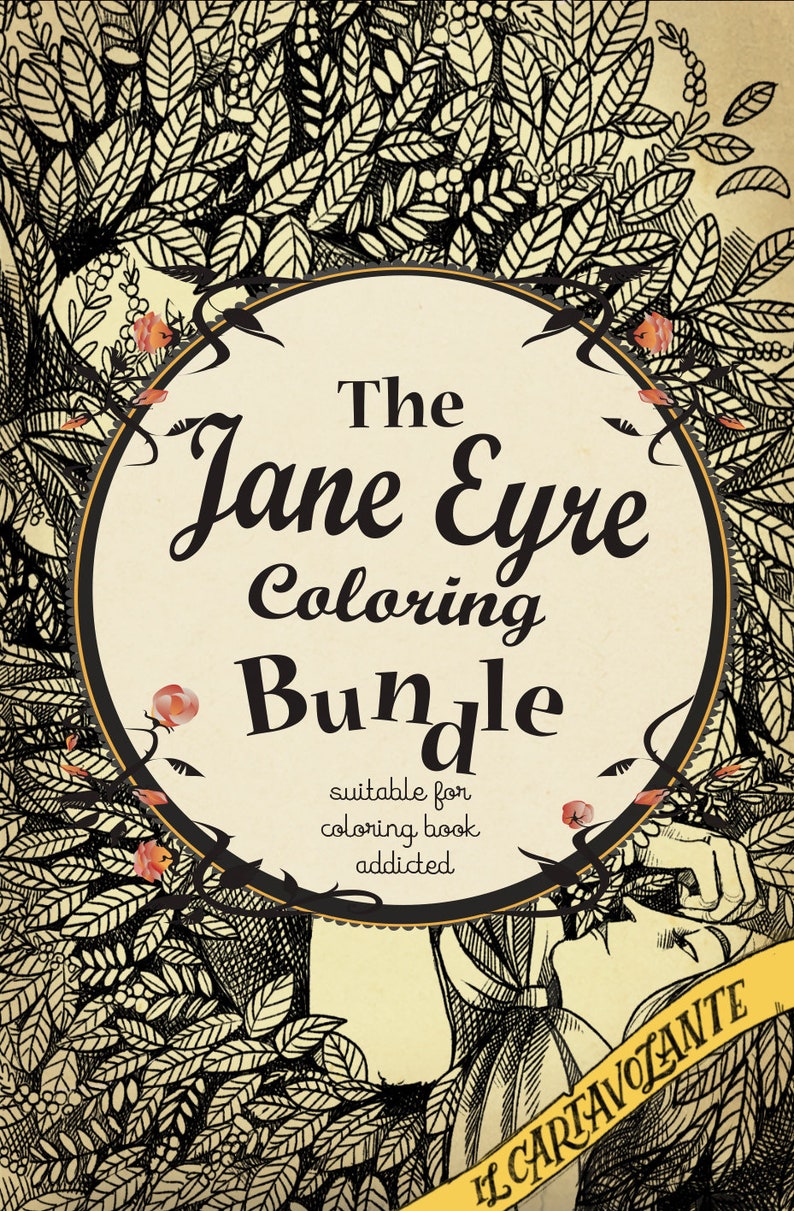 Jane Eyre Coloring Book 6 Pages to Color From Charlotte Etsy