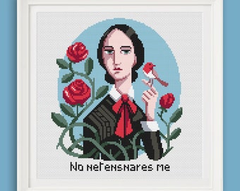 CROSS STITCH pattern - Jane Eyre - Charlotte Bronte - pixel art pattern, diamond beads, Hama beads - PDF Instant download