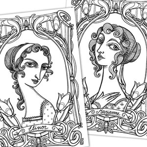 Download Little Women Coloring Book Meg Jo Beth Emy And Laurie Etsy