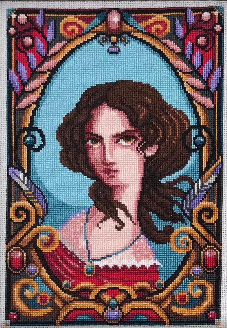 COUNTED STITCH pattern Catherine Earnshaw Emily Bronte PDF ready to download image 3