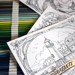Coloring book  PDF - Moby Dick - Herman Melville -  pagine da colorare - SUBITO SCARICABILE