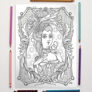Disegno da colorare PDF - Maria Antonietta - NUOVO - PDF subito scaricabile