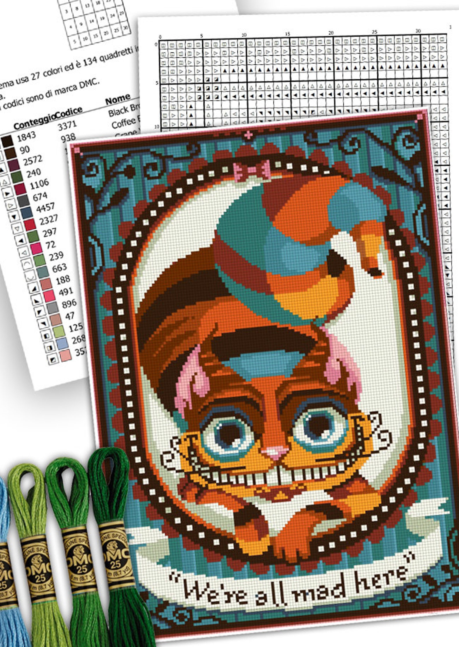 Cross Stitch the WONDERLAND BUNDLE 5 Patterns From Alice - Etsy