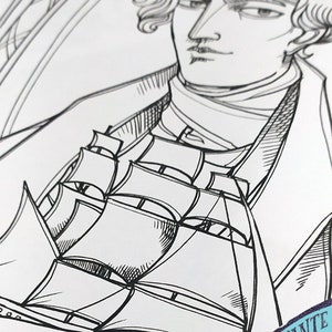 Orlando Virginia Woolf - Livro de colorir - Colorir Orlando, homem e mulher - 8 ilustrações em PDF imagem 6