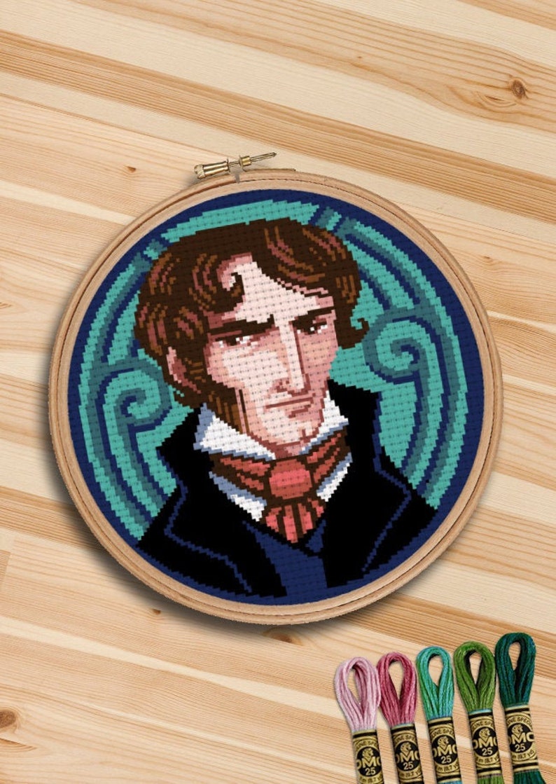 Mr Rochester Cross Stitch Pattern Jane Eyre Charlotte Etsy
