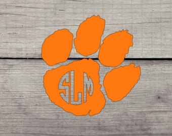 Clemson Tiger Paw Decal Can Be Used Indoors Or Out Etsy