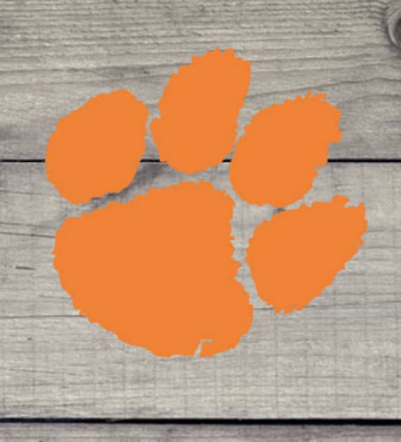 Clemson Tiger Paw Decal Can Be Used Indoors Or Out
