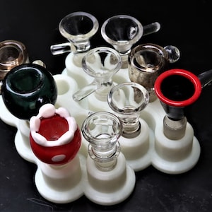 dab rig - dabber holder - dab station - 12 hole tobacco glass bowl banger hanger stand