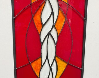 Stained Glass 'Fire' Panel