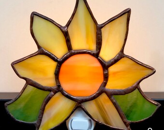 Stained Glass Sunflower Nightlight