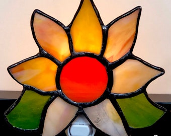 Stained Glass Sunflower Nightlight