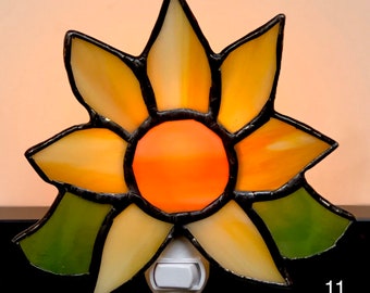 Stained Glass Sunflower Nightlight