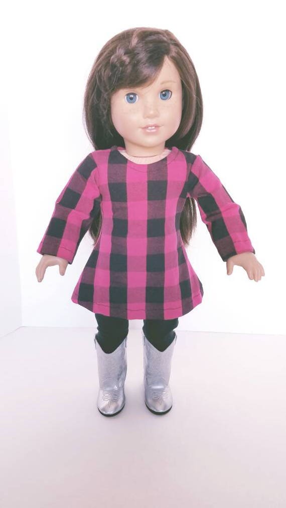 Doll Clothes Leggings Pink Alpine Print fits 18 inch American Girl