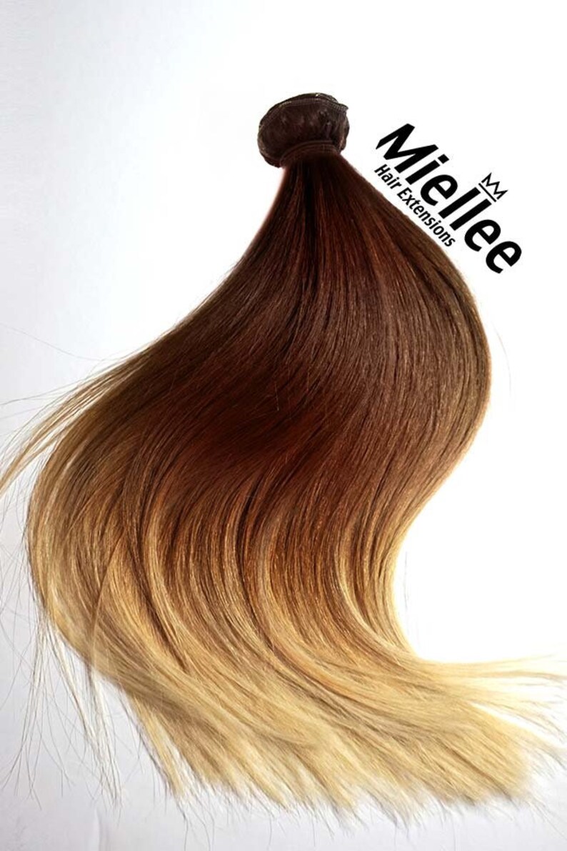 High Contrast Gold Ombre Weave Hair Extensions Silky Etsy