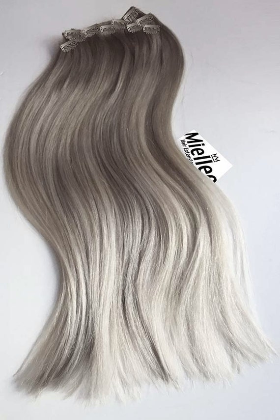 Human Hair Curly Hair Extensions Ash Blond for sale