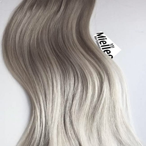 Medium Ash Blonde Balayage Clip In Extensions | Seidige gerade natürliche Menschliche Haare | 8 Stück Für einen Vollkopf | 120, 170, 220 & 270g Sets