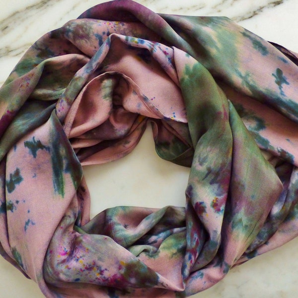 Infinity Scarf Tie Dyed Rayon Soft Long Scarf