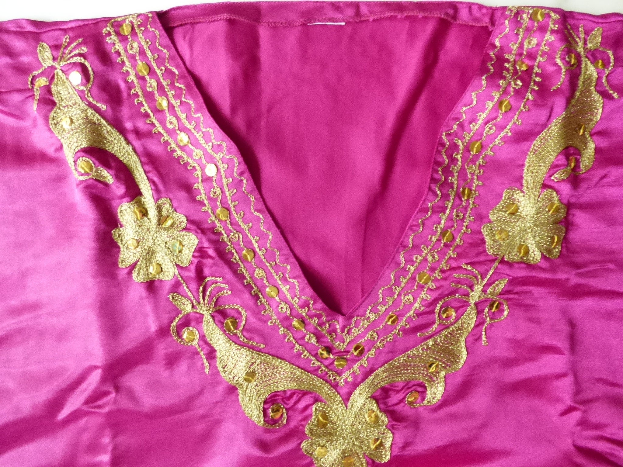 Belly Dance Costume Caftan With Gold Metallic Embroidery | Etsy