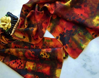 Hand Painted Silk Scarf