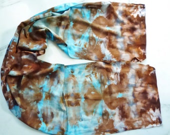 Unisex Scarf Blue and Brown Scarf