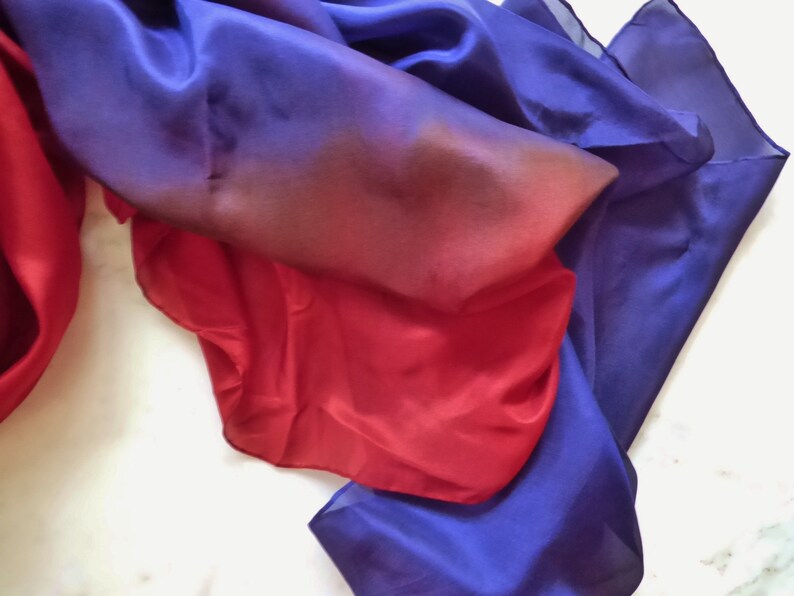 Belly Dance Silk Veil Deep Purple and Rust