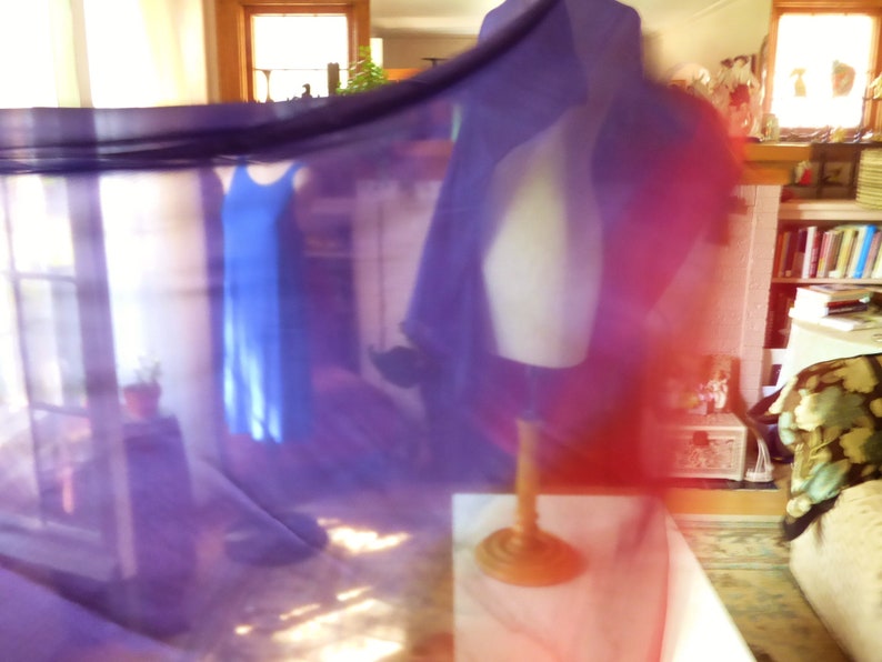 Belly Dance Silk Veil Deep Purple and Rust
