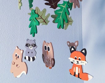 Woodland Forest Animal Nursery Mobile