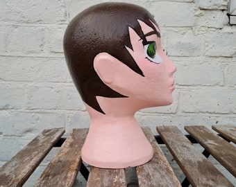 Mannequin Head Hat and Wig Stand Hand Painted Vintage Style Retro Spider  Woman Girl Garden Insect Arachnid Arachnophobia 
