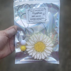 Flower freshie air freshener - handmade and hand painted