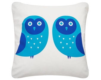 Owl Pillow Covers 18 x 18, Decorative Owls, Owl Decor