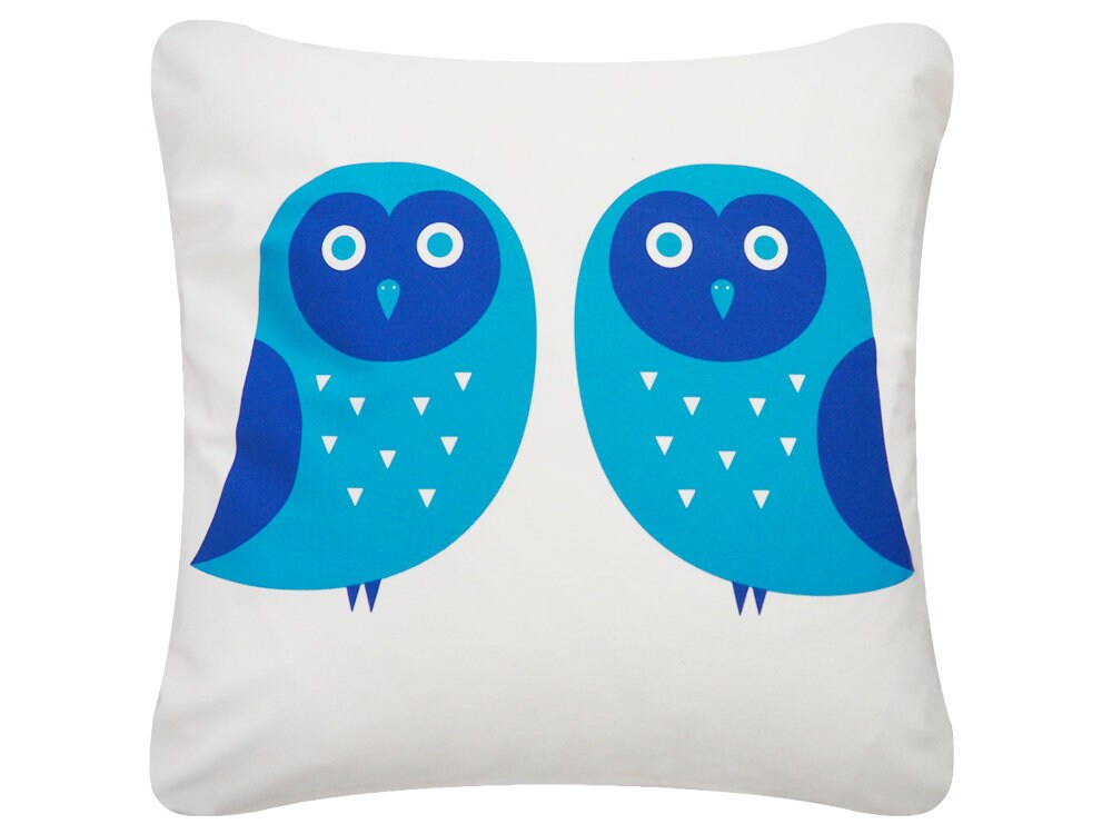 Owl Pillow Covers 18 x 18, Decorative Owls, Owl Decor