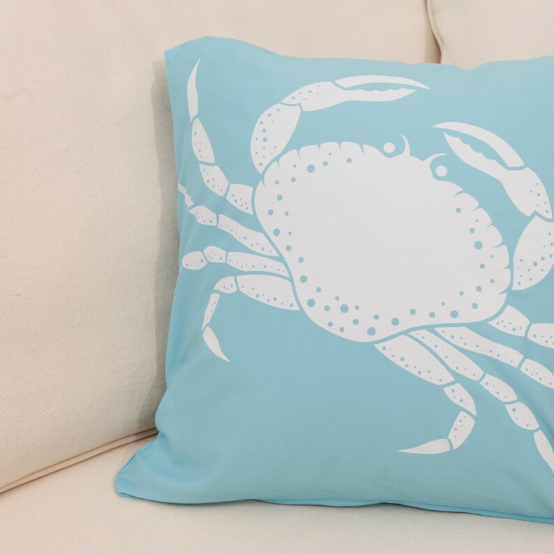 Blue Crab Decorative Throw Pillow Cover 18 x 18 Etsy