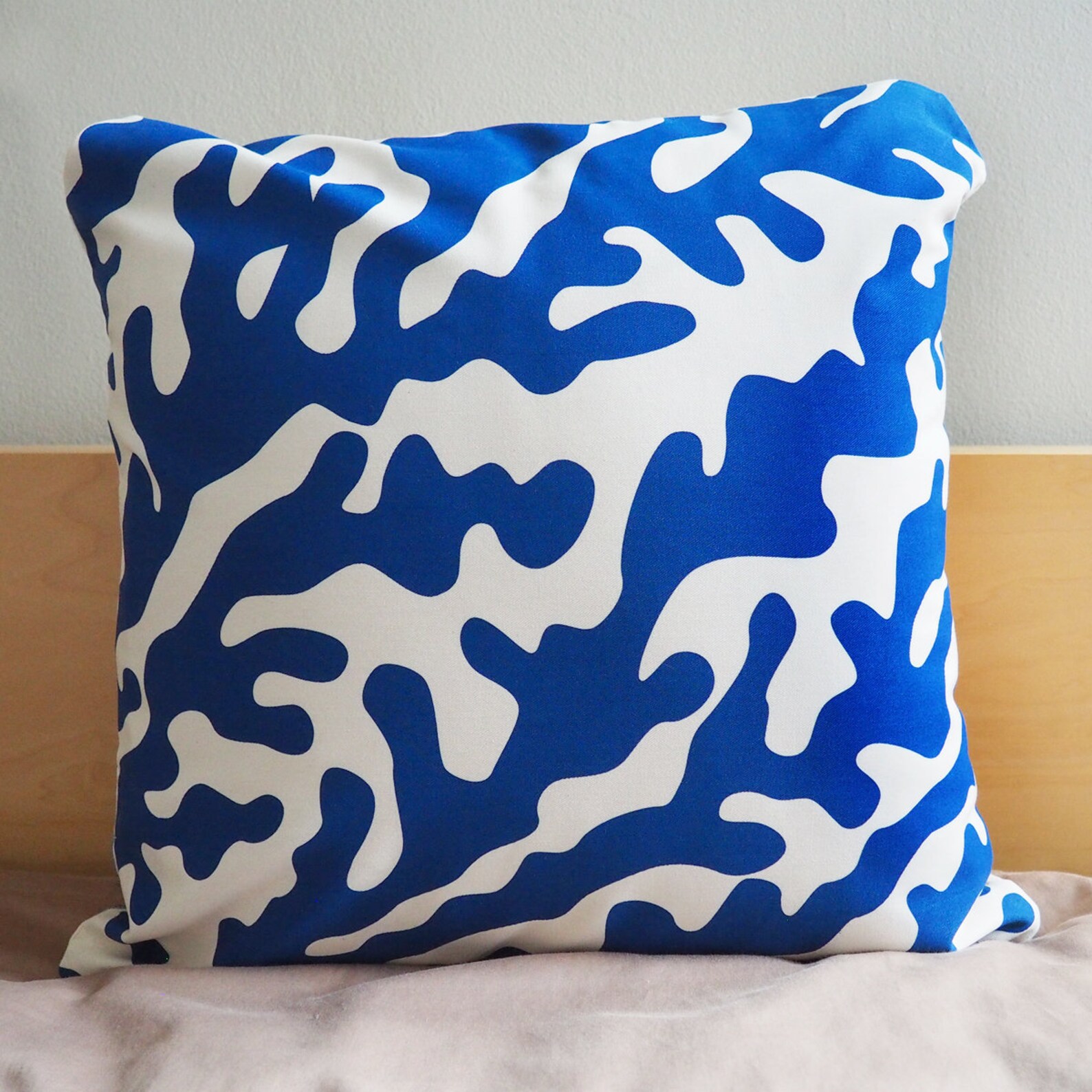 Coral Navy Throw Pillow Nautical Decor 18 X 18 Inch Etsy