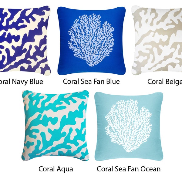 Coral Reef Pillow Etsy