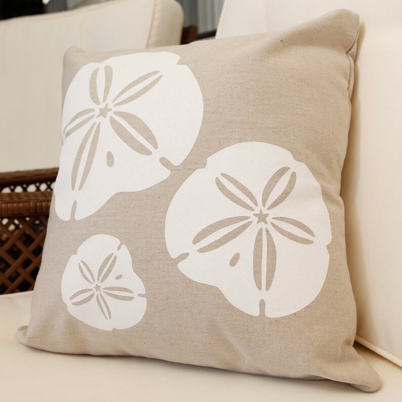 Sand Dollar Outdoor Throw Pillow Cover 18 x 18 Etsy