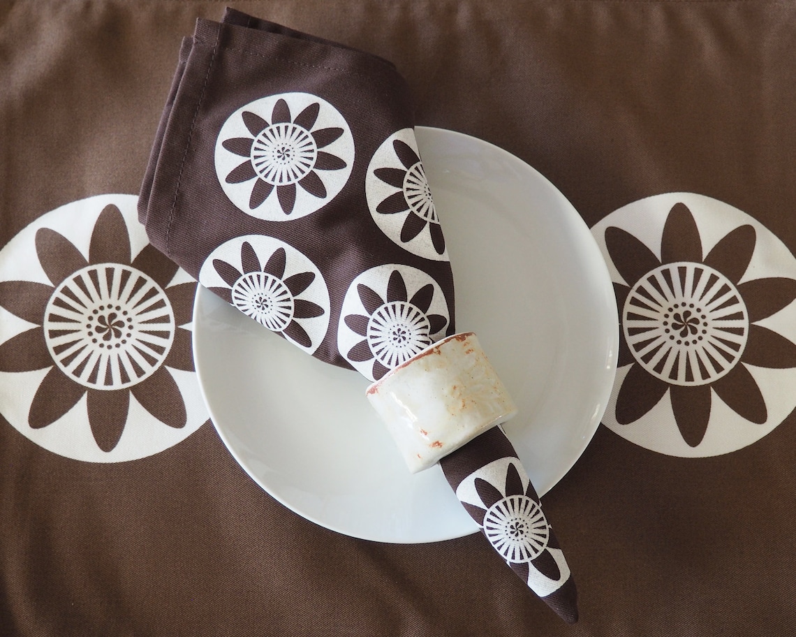 Brown Placemats Set of 4 Eco Friendly Placemats Modern Etsy