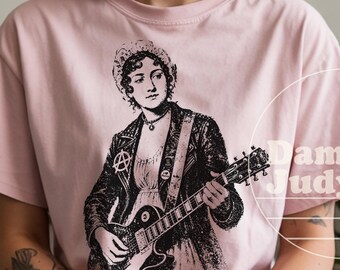 Jane Austen Rock Gott, Gitarrist Geschenk, amerikanisches Geschichts-T-Shirt, Vintage-Grafik-T-Shirt, lustiges Geschichts-Shirt, Rockband-Parodie, Retro-Musik-Shirt,