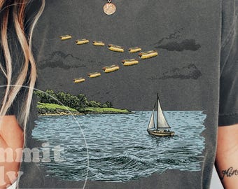 Hot Dogs Flock South Tee, unhinged stupid bad day for hot dogs here for wieners oddly specific shirt hot dog shirt unhinged vacation dog