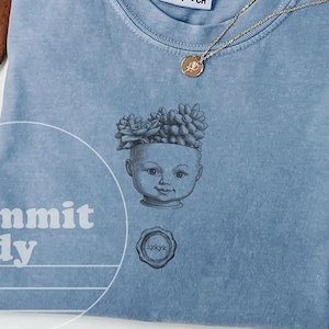 Taskmaster Shirt, baby planter, wax seal, greg davies, task master, simple hand drawn, alex horne, taskmaster shirt, game show, wax stamp