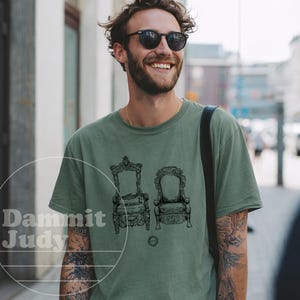 The Lord & Assistant Tshirt, Taskmaster shirt, Task master, britcom, British comedy, wax seal, Greg Davies, Little Alex Horne, Thrones