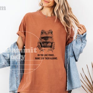 Punk Frog Meme Tee, Toad amphibian Frog meme shirt, Funny weirdcore shirt, retro frog shirt, frog lover, unhinged stupid, Music Lover image 10