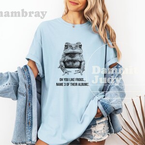 Punk Frog Meme Tee, Toad amphibian Frog meme shirt, Funny weirdcore shirt, retro frog shirt, frog lover, unhinged stupid, Music Lover image 7