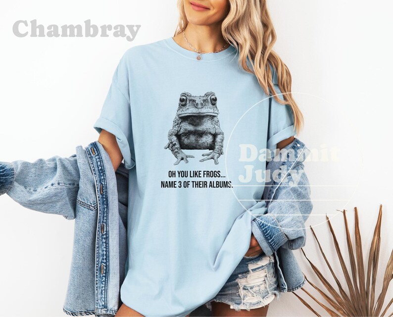 Punk Frog Meme Tee, Toad amphibian Frog meme shirt, Funny weirdcore shirt, retro frog shirt, frog lover, unhinged stupid, Music Lover image 7