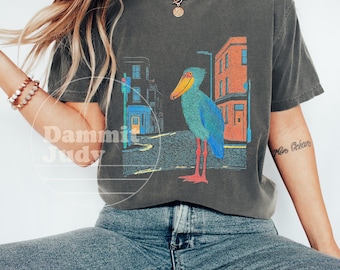 Shoebill Art Tshirt, exotic bird shirt vintage bird shirt weird shirt gift prehistoric bird shoebill shirt dinosaur bird shoebill stork