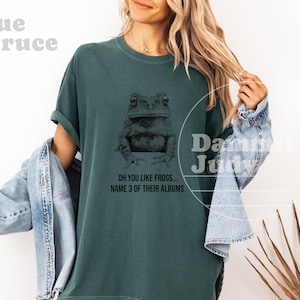 Punk Frog Meme Tee, Toad amphibian Frog meme shirt, Funny weirdcore shirt, retro frog shirt, frog lover, unhinged stupid, Music Lover image 8
