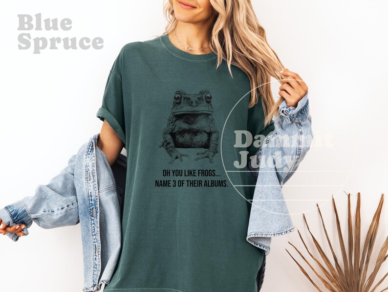 Punk Frog Meme Tee, Toad amphibian Frog meme shirt, Funny weirdcore shirt, retro frog shirt, frog lover, unhinged stupid, Music Lover image 8