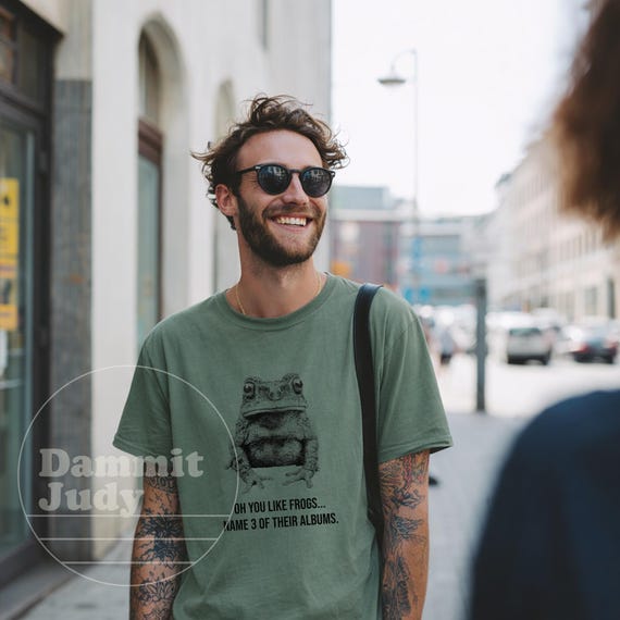 Punk Frog Meme Tee, Toad amphibian Frog meme shirt, Funny weirdcore shirt, retro frog shirt, frog lover, unhinged stupid, Music Lover
