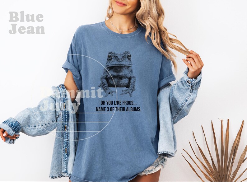 Punk Frog Meme Tee, Toad amphibian Frog meme shirt, Funny weirdcore shirt, retro frog shirt, frog lover, unhinged stupid, Music Lover image 9