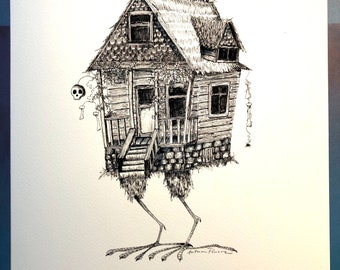 A House with Chicken Legs print
